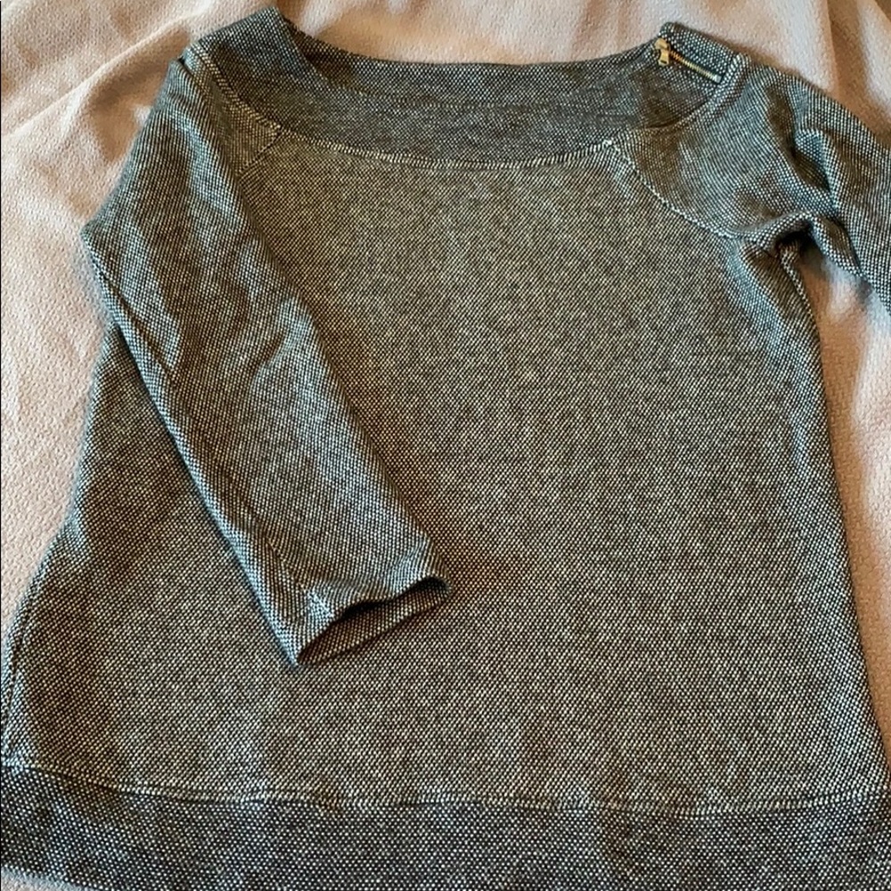 Loft Boatneck shirt with zipper detail